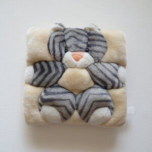 Vintage T.W.I.E. Striped Grey Tabby Kitty Cat Plush Square Pillow Stuffed Animal